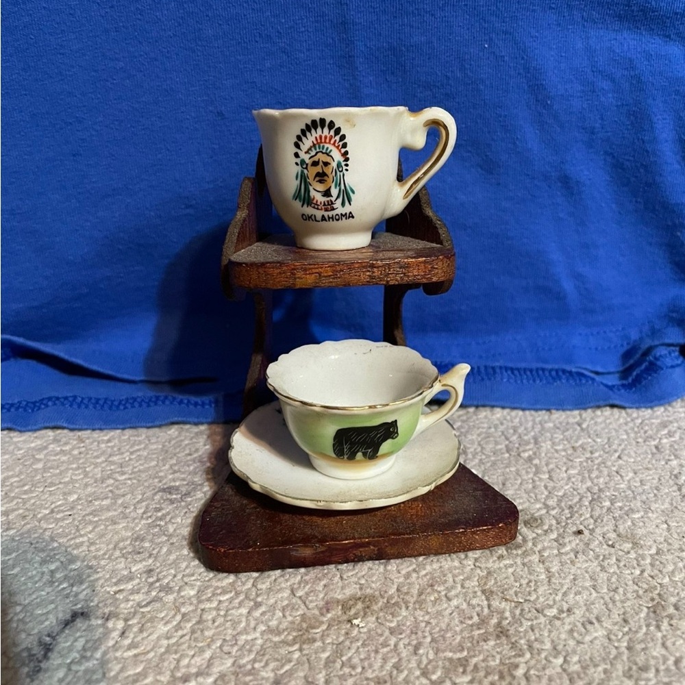 Vintage Oklahoma Souvenir Teacup Set